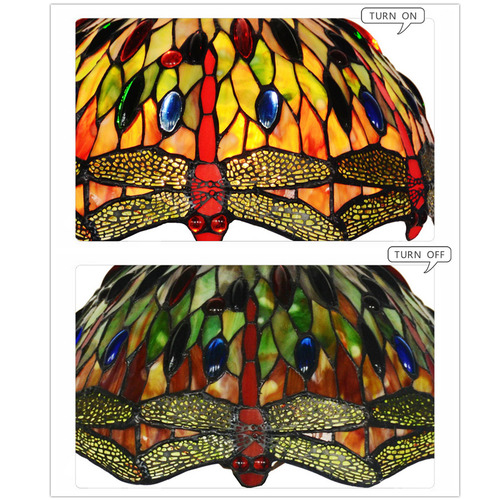 Gem Dragonfly Tiffany Bedside Lamp