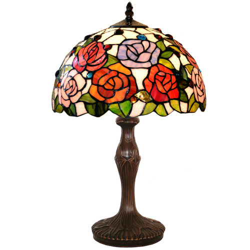 Gem Rose Tiffany Bedside Lamp