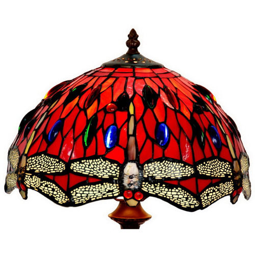 Classical Red Dragonfly Bedside Lamp
