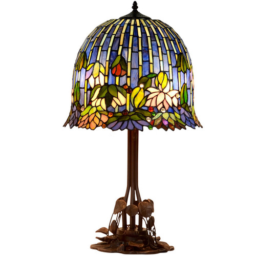 Flowering Lotus Tiffany-Style Table Lamp | Temple & Webster
