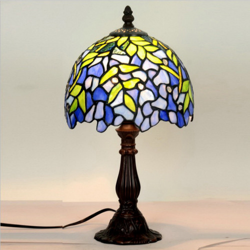 Blue Wisteria Tiffany-Style Mini Table Lamp