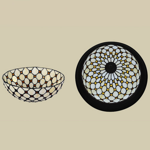 Bead Tiffany Flush Mount Ceiling Light