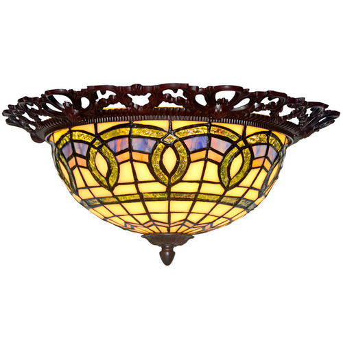 Baroque Tiffany-Style Flush Mount 
