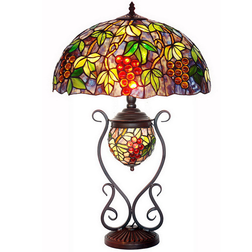Traditional Grape Tiffany Table Lamp