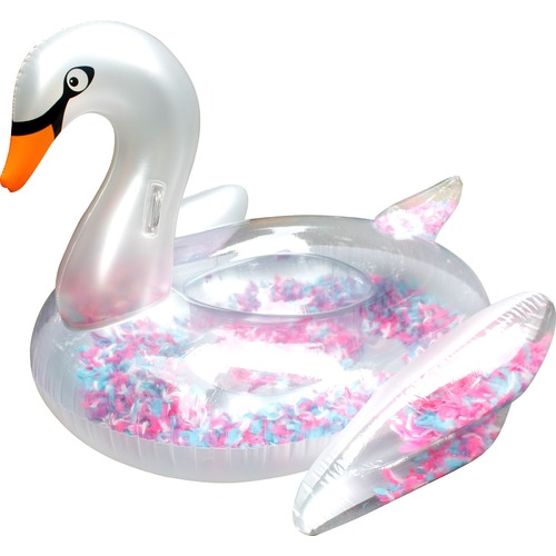 Float Like A Feather Swan Inflatable Pool Toy