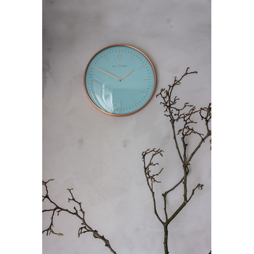 NeXtime 40cm NeXtime Glamour Glass Wall Clock Temple & ster