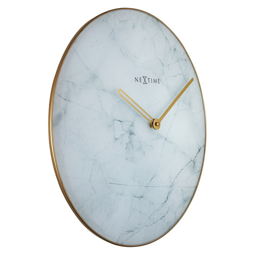 NeXtime 40cm NeXtime Marble Glass Wall Clock Temple & ster