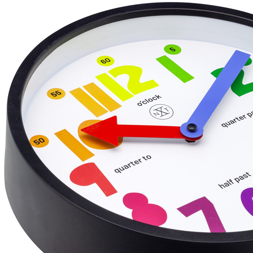 Black Sophia NeXtime Wall Clock