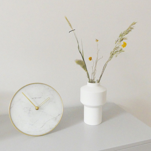 Marble NeXtime Glass Table Clock