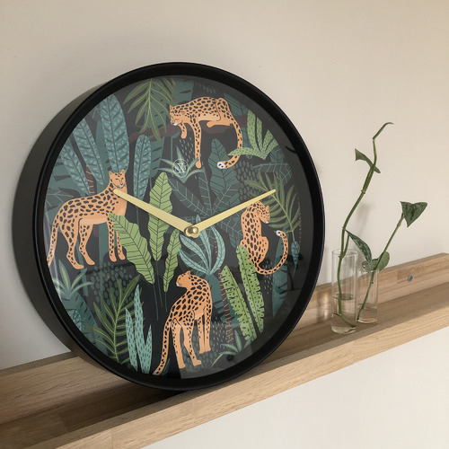 Leopard Urban Jungle NeXtime Wall Clock