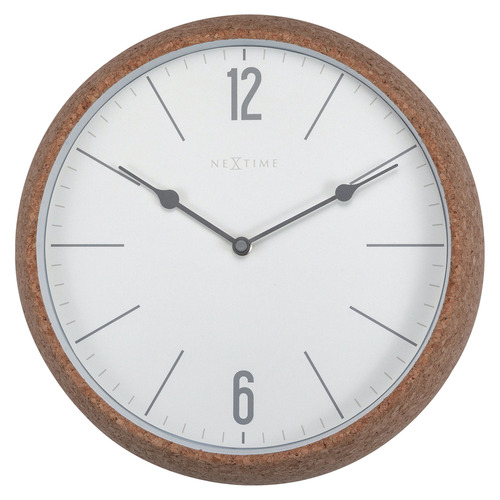30cm White Cork Wall Clock