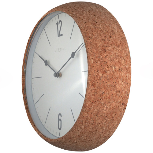 30cm White Cork Wall Clock