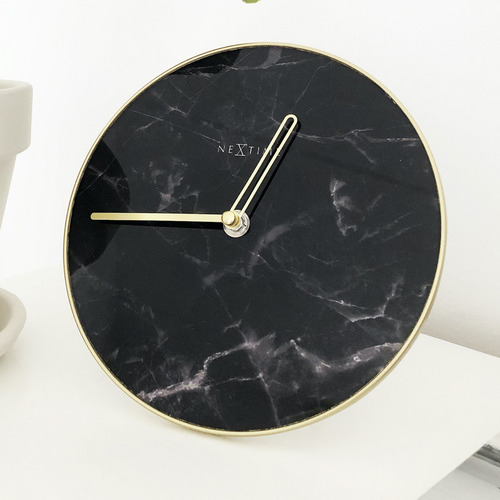 Marble NeXtime Glass Table Clock