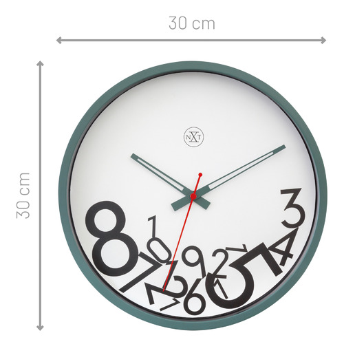 30cm NeXtime Dropped Numbers Wall Clock