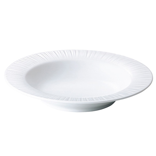 White Conifere Porcelain Pasta Bowls