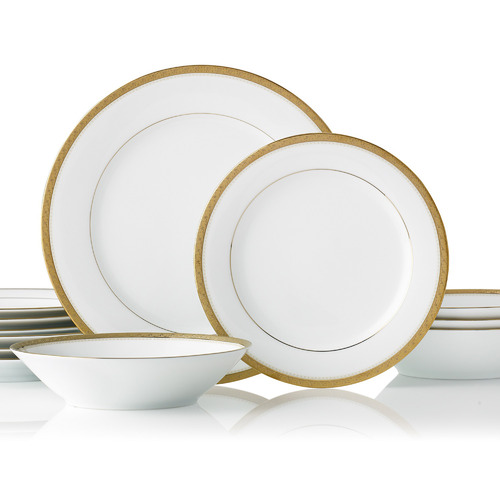 12-Piece-Noritake-Charlotta-Porcelain-Dinner-Set