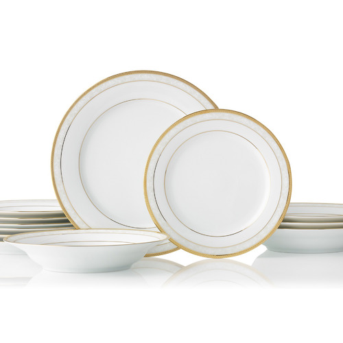 12-Piece-Noritake-Hampshire-Porcelain-Dinnerware-Set