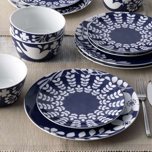 12 Piece Bluefjord Porcelain Dinner Set