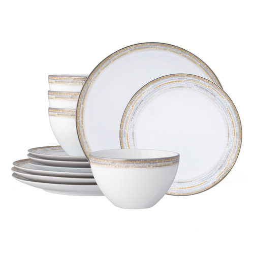 12 Piece Raylan Porcelain Dinner Set