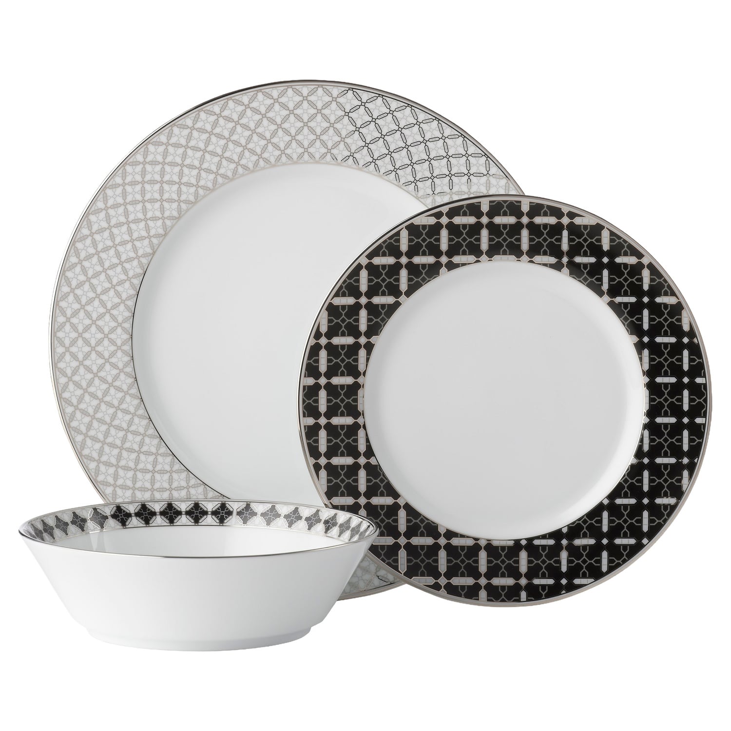 12 Piece City Table Porcelain Dinner Set