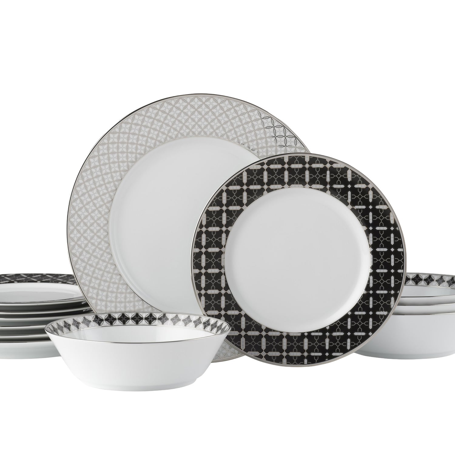 12 Piece City Table Porcelain Dinner Set
