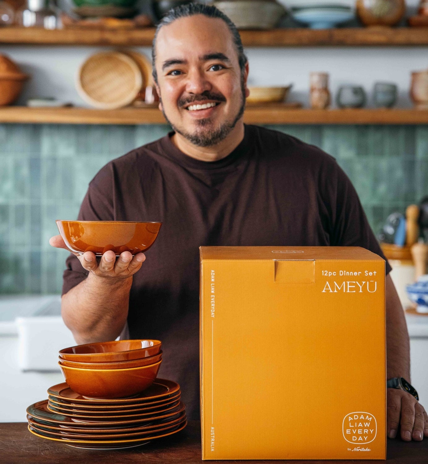12 Piece Everyday by Adam Liaw Porcelain Dinner Set