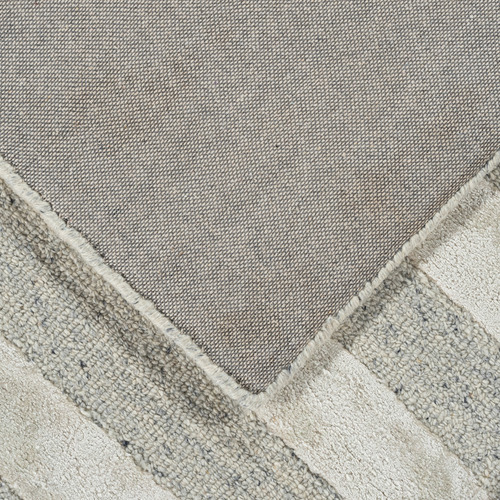 Grey Panama Lines Hand-Tufted Wool & Viscose Rug