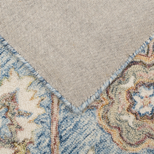 Sky Kashan Hand-Tufted Wool & Cotton Rug