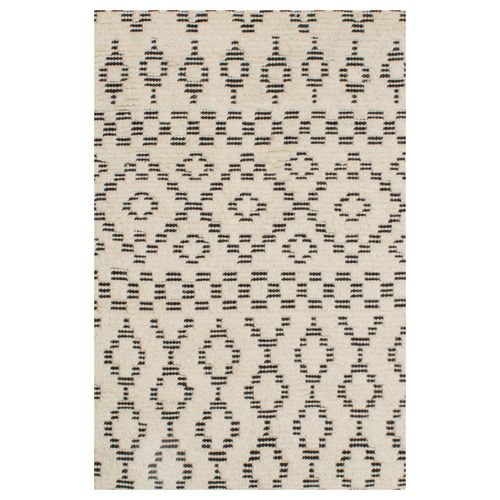 Charcoal Loom Trellis HandKnotted Wool Rug Temple & ster
