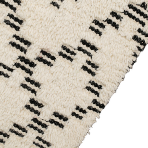 Charcoal Loom Trellis HandKnotted Wool Rug Temple & ster