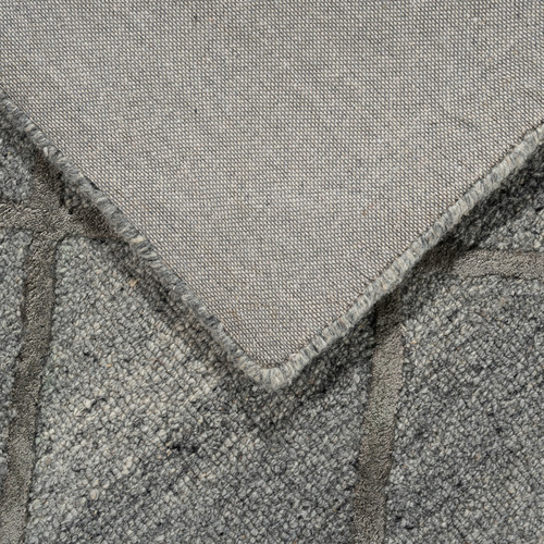 Charcoal Panama Diamonds Hand-Tufted Wool & Viscose Rug