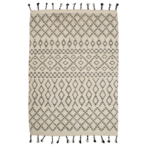 Charcoal Loom Trellis HandKnotted Wool Rug Temple & ster