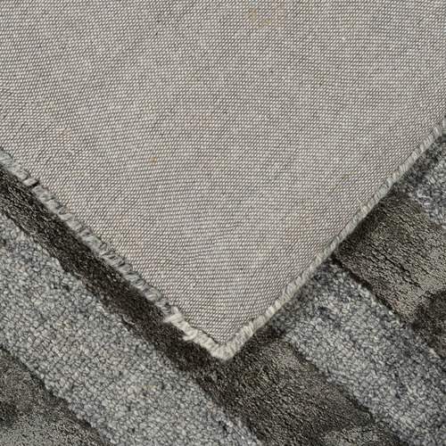 Charcoal Panama Lines Hand-Tufted Wool & Viscose Rug