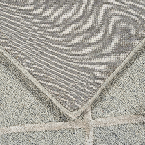 Grey Panama Diamonds Hand-Tufted Wool & Viscose Rug