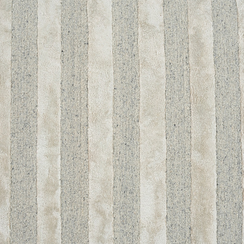Grey Panama Lines Hand-Tufted Wool & Viscose Rug