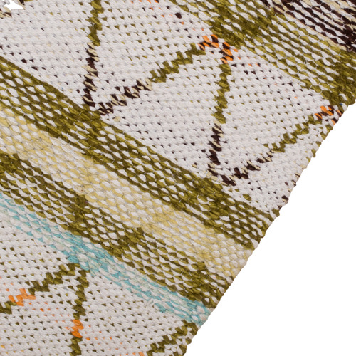 Green Retreat Flat Weave Cotton Rug