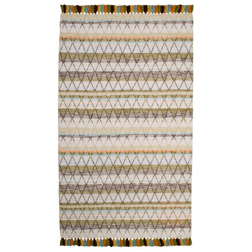 Green Retreat Flat Weave Cotton Rug