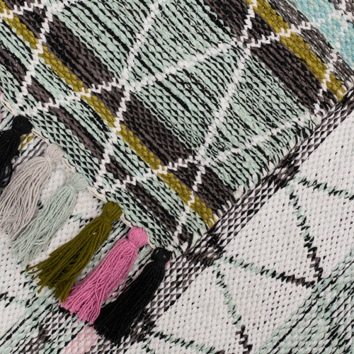 MultiColour Retreat FlatWoven Cotton Rug Temple & ster