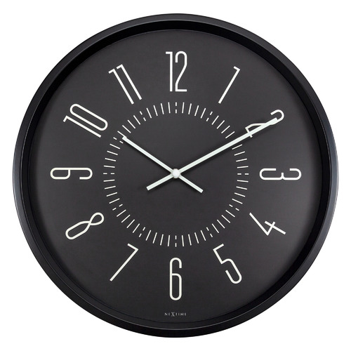 35cm NeXtime Luminous Metal Wall Clock