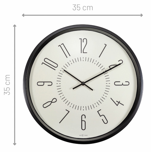 35cm NeXtime Luminous Metal Wall Clock