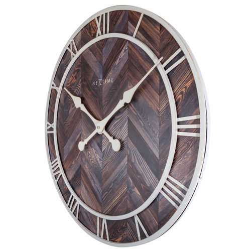 58cm Dark Brown NeXtime Roman Wall Clock