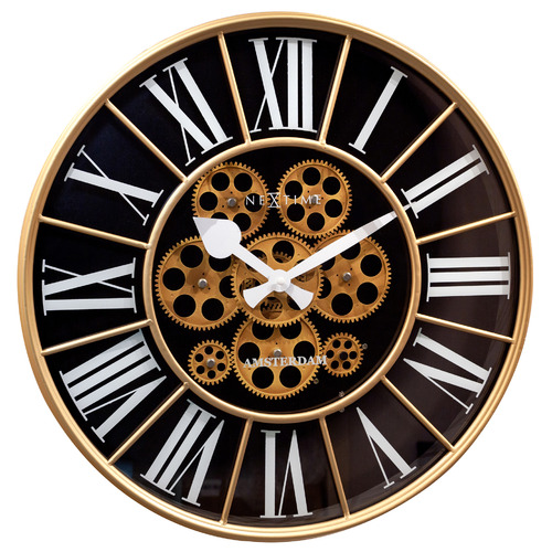 50cm Black NeXtime William Wall Clock