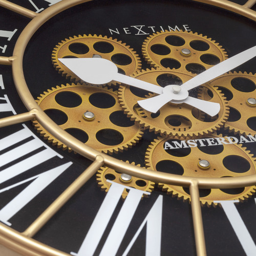 50cm Black NeXtime William Wall Clock