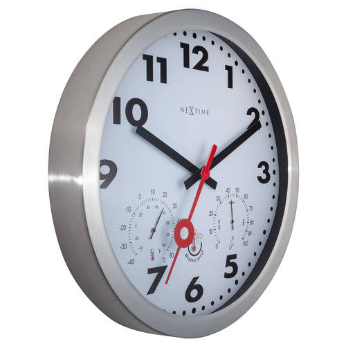 35cm White NeXtime Arabic Outdoor Wall Clock