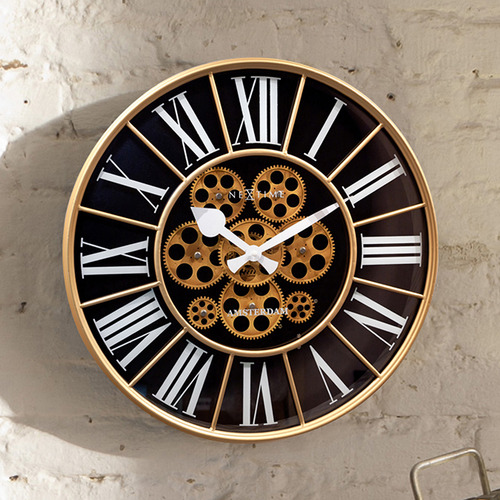 50cm Black NeXtime William Wall Clock