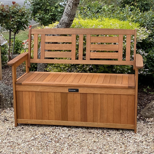 Sage Breeze Outdoor Lockt Wooden, Patio Bench Storage Seat