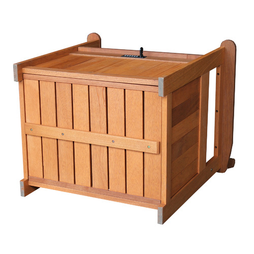 Lockt Wooden Outdoor Armchair with Lockable Storage Seat