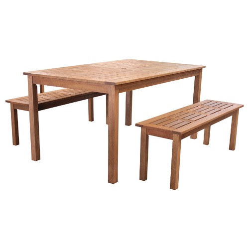 6 Seater 180cm Jasper Shorea Wood Outdoor Dining Set