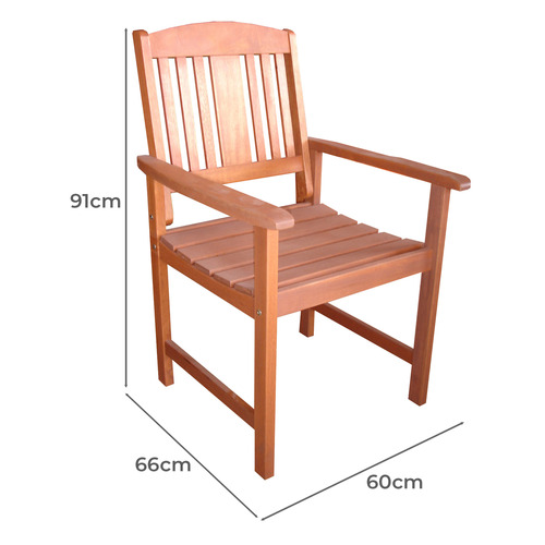 6 Seater Jasper & Clyde Shorea Wood Outdoor Dining Set