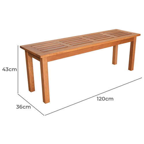 4 Seater 150cm Jasper Shorea Wood Outdoor Dining Set